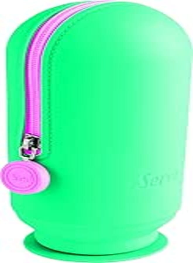 SERVE Hoop Silicone Vacuum Pencil CASE, Mint Green